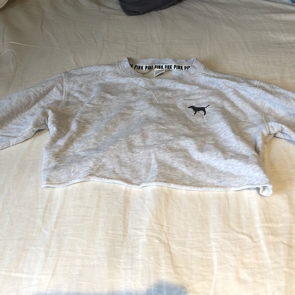 PINK cropped crew neck